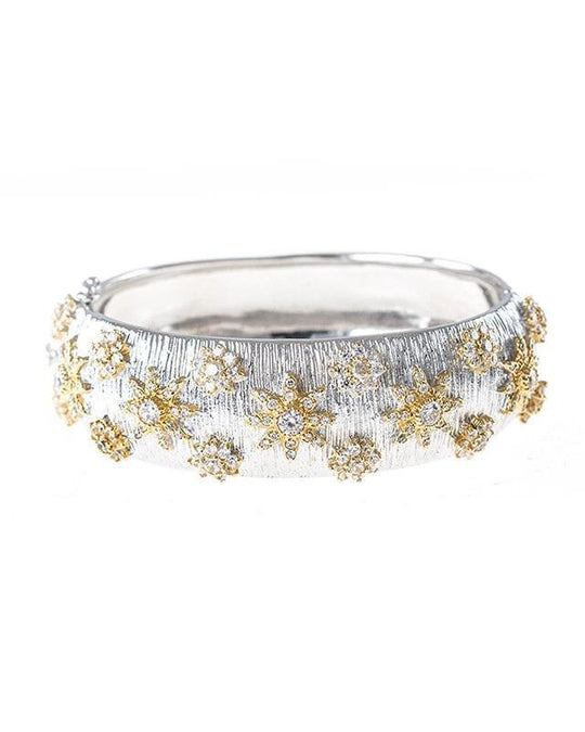 Jarin K Jewelry - Narrow Starburst Cuff in Silver