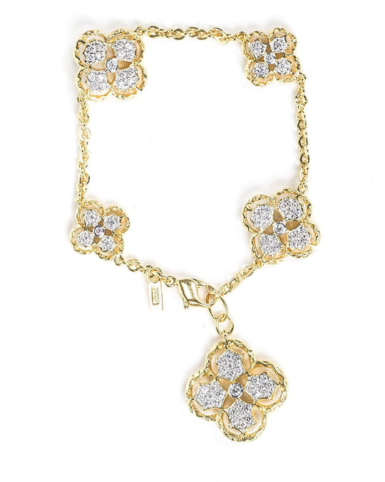 Jarin K Jewelry - Lace Clover Bracelet in Gold
