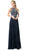 Cinderella Divine - Bedazzled Halter Neck A-line Dress