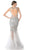 Bejeweled Illusion Halter Tulle Trumpet Dress