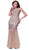 Cinderella Divine - Bejeweled Illusion Halter Tulle Trumpet Dress