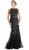 Cinderella Divine - Bejeweled Illusion Halter Tulle Trumpet Dress