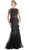 Bejeweled Illusion Halter Tulle Trumpet Dress
