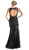 Cinderella Divine - Bejeweled Illusion Halter Tulle Trumpet Dress