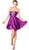 Strapless Sweetheart Tiered Hem A-Line Cocktail Dress
