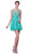 Cinderella Divine - Appliqued Illusion Scoop Neck Cocktail Dress