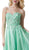 Cinderella Divine - Strapless Floral Applique Sweetheart A-line Dress