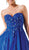 Cinderella Divine - Strapless Floral Applique Sweetheart A-line Dress