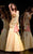 MNM Couture Bedazzled Ruched Mermaid Dress JD006  In Gold