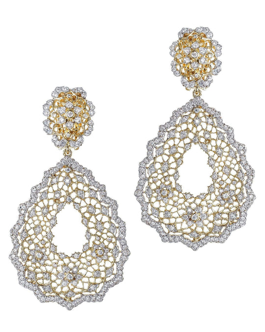 Jarin K Jewelry - Open Lace Earrings in Gold
