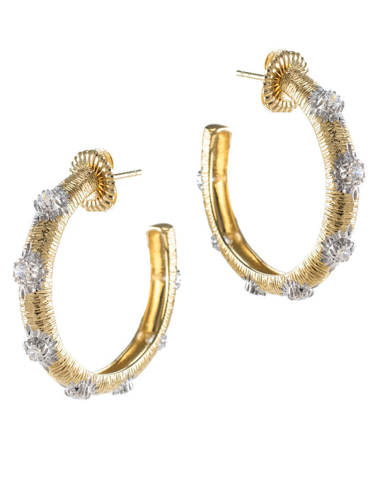 Sunburst Hoop Earrings