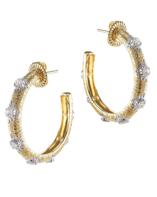 Jarin K Jewelry - Sunburst Hoop Earrings in Gold