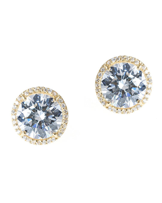 Jarin K Jewelry - Large Halo Stud Earrings in Gold