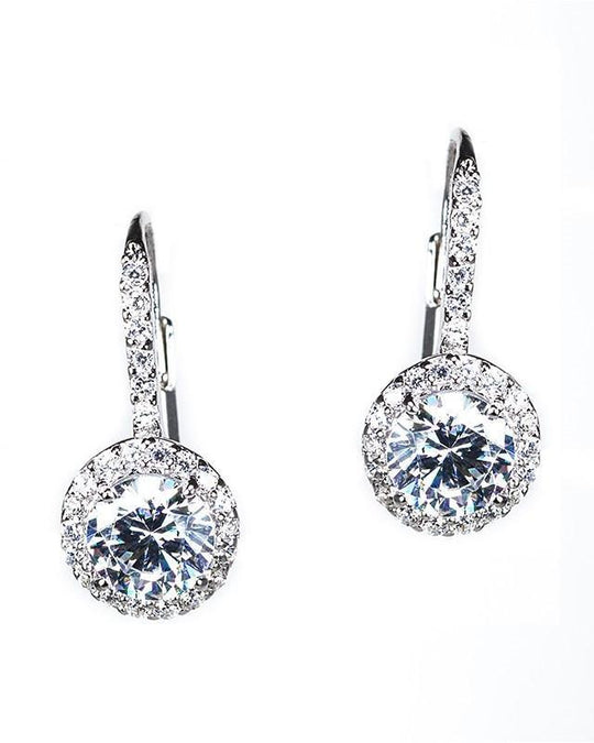 CZ By Kenneth Jay Lane - Petite Round Drop Earrings In Silver