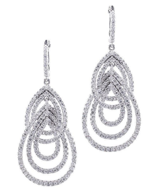 CZ By Kenneth Jay Lane - Intertwined CZ Earrings in Silver