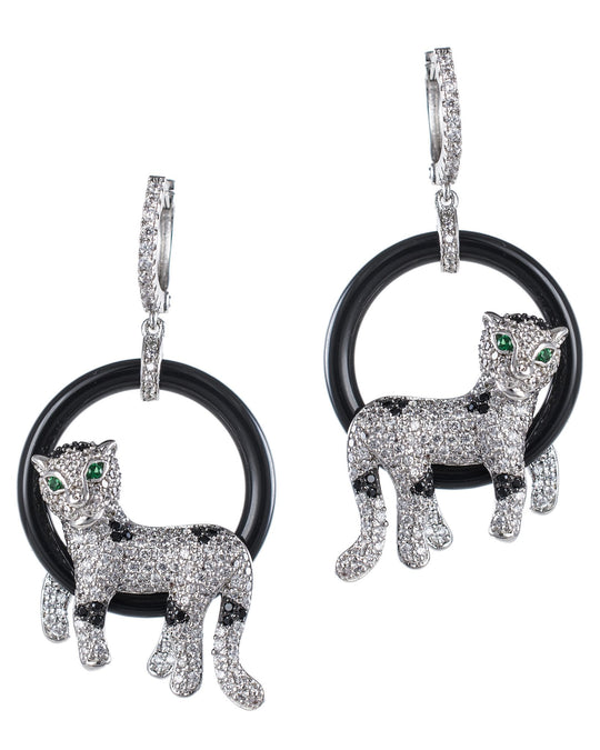 Panther Hoop Earrings