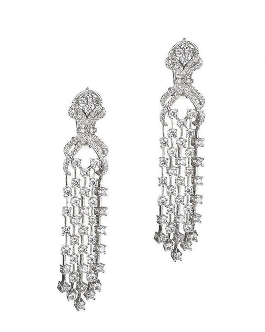 CZ by Kenneth Jay Lane - CZ Fringe Earrings
