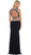 Embellished Crop Top Two-Piece Jersey Prom Dress