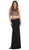 Embellished Crop Top Two-Piece Jersey Prom Dress