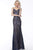 Jovani - JVN66960 Embellished V-neck Trumpet Dress In Blue