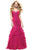 Janique - Strapless Fitted Ruffled Trumpet Gown JA1363 In Pink