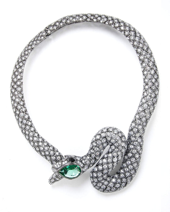 Jarin K Jewelry - Serpent Collar Necklace in Silver