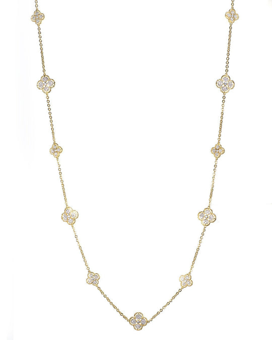 Jarin K Jewelry - Lace Clover Necklace in Gold