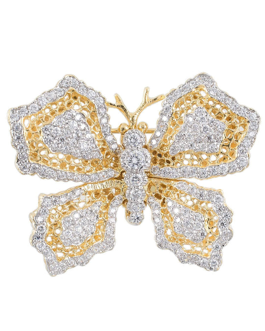 Jarin K Jewelry - Lace Butterfly Brooch in Gold