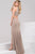 49767 Jewel Speckled Sheath Gown