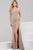 49767 Jewel Speckled Sheath Gown