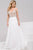 JVN50408 Beaded Cold Shoulder Chiffon Dress