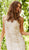 Jovani - 60609 Chain Embellished High Halter Sheath Dress in Ivory