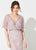 Ivonne D for Mon Cheri - 219D72W Embroidered Deep V-neck Sheath Dress In Pink