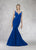 Janique - JA1820 Classy Sleeveless Mermaid Evening Dress In Blue
