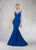 Janique - JA1820 Classy Sleeveless Mermaid Evening Dress In Blue
