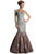 Janique JQ3313  Scalloped Sweetheart Neckline Mermaid Dress in Brown