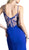 Bead Embroidered Jersey Sheath Prom Dress