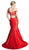 Lace Off-Shoulder Satin Mermaid Prom Dress