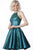 Jovani - JVN2612 Embellished Halter Neck A-line Dress In Green