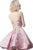 Jovani - JVN00564 Sleeveless Deep V-neck A-line Dress In Pink
