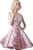 Jovani - JVN00564 Sleeveless Deep V-neck A-line Dress In Pink