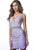 Jovani - JVN1102 Lace Applique Off Shoulder Fitted Cocktail Dress In Purple