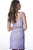 Jovani - JVN1102 Lace Applique Off Shoulder Fitted Cocktail Dress In Purple