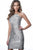 Jovani - JVN1112 Sequined Halter Neck Fitted Dress In Silver