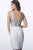 Jovani - JVN1333 Embellished Bodice Fitted Cocktail Dress In Silver and White