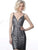 Jovani - JVN2245 Sequin Embellished Metallic Dress In Black and Gray