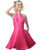 Jovani - JVN1841 High Halter A-Line Cocktail Dress In Pink