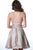 Jovani - JVN2093 Deep V-neck Pleated A-line Dress In Gold
