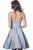 Jovani - JVN2093 Deep V-neck Pleated A-line Dress In Purple
