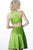 Jovani - JVN2181 Halter Satin A-line Dress In Green